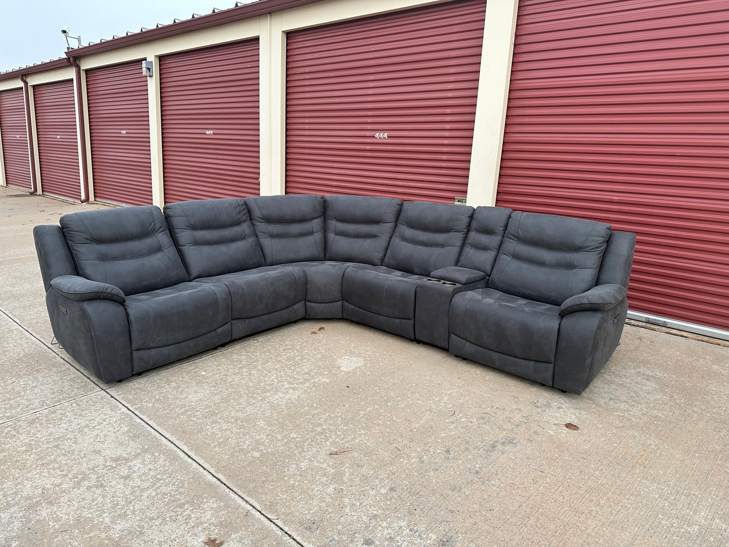 Microsuede Power Reclining Sectional