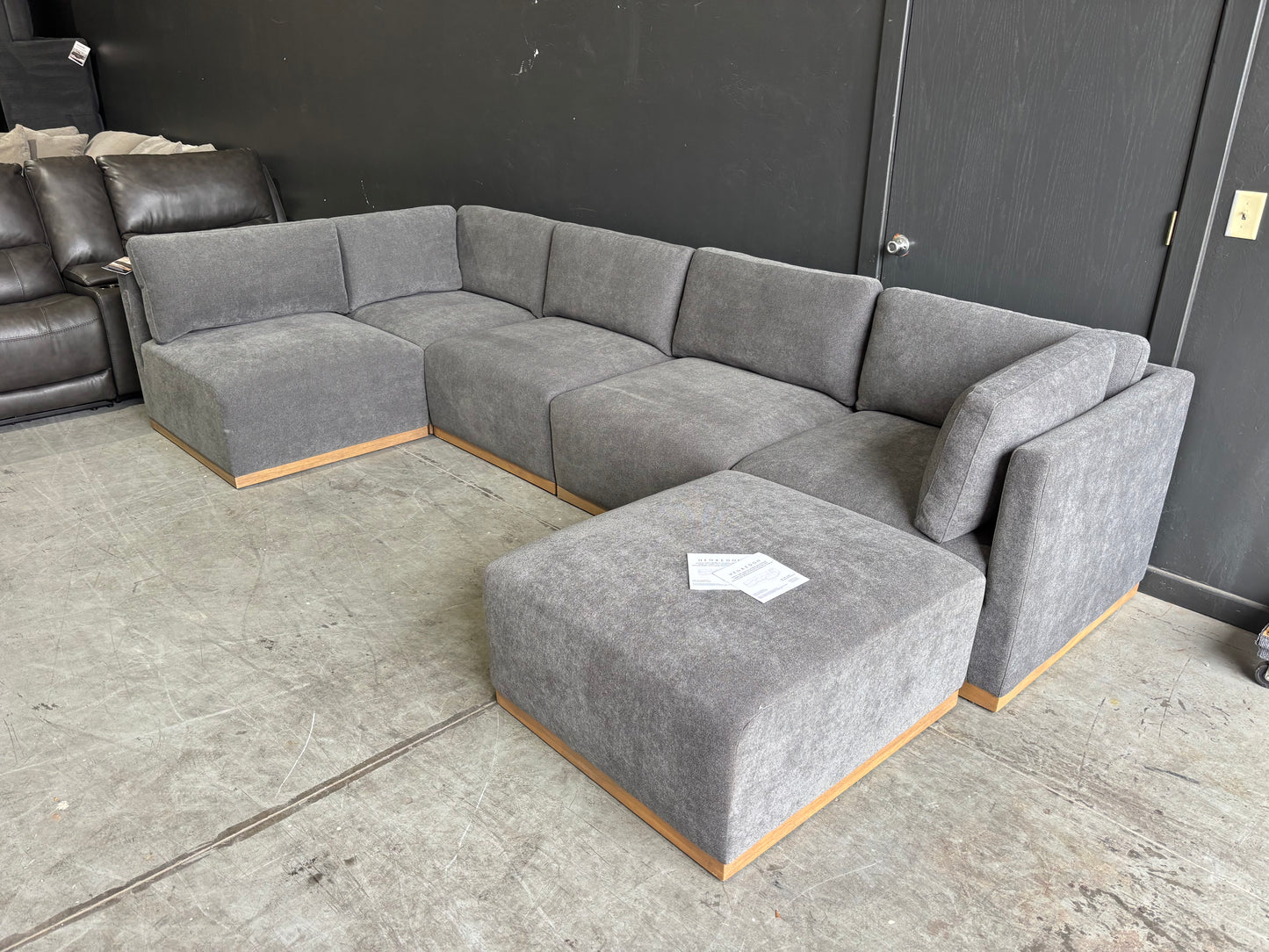 Modular Sectional with Wood Base