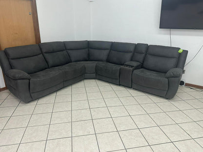 Power Reclining Microsuede Sectional