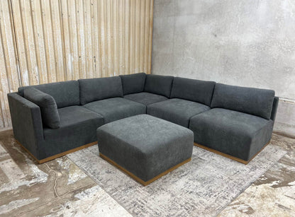 Modular Sectional with Wood Base