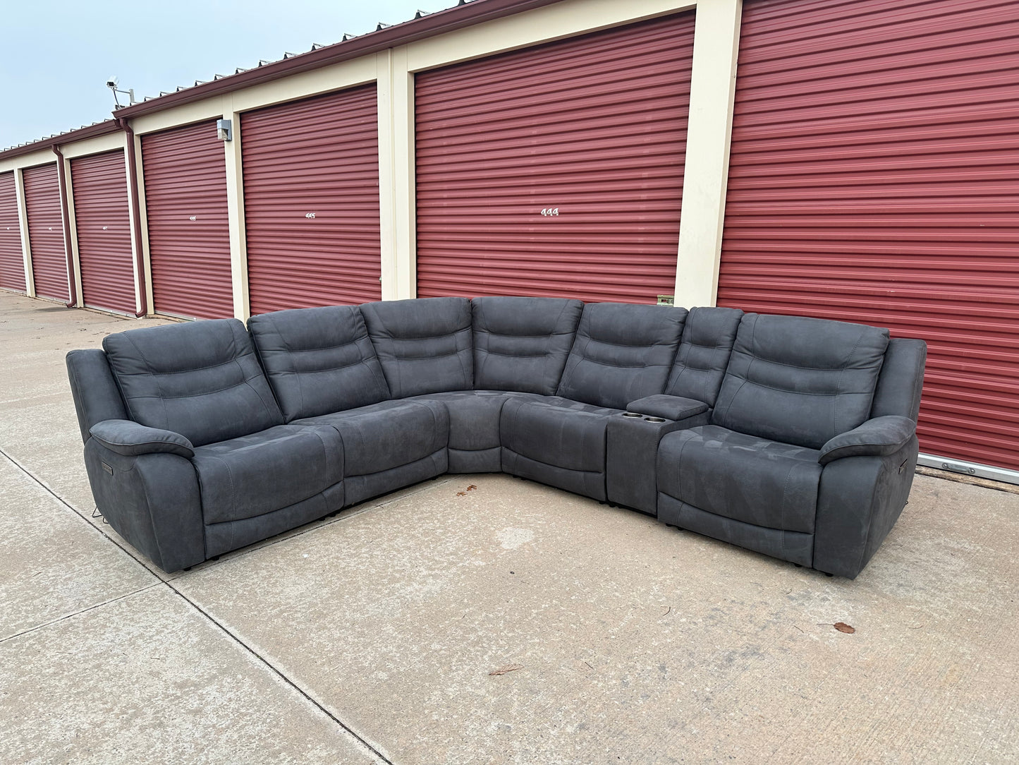 Microsuede Power Reclining Sectional