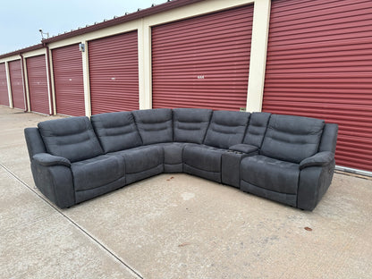 Microsuede Power Reclining Sectional