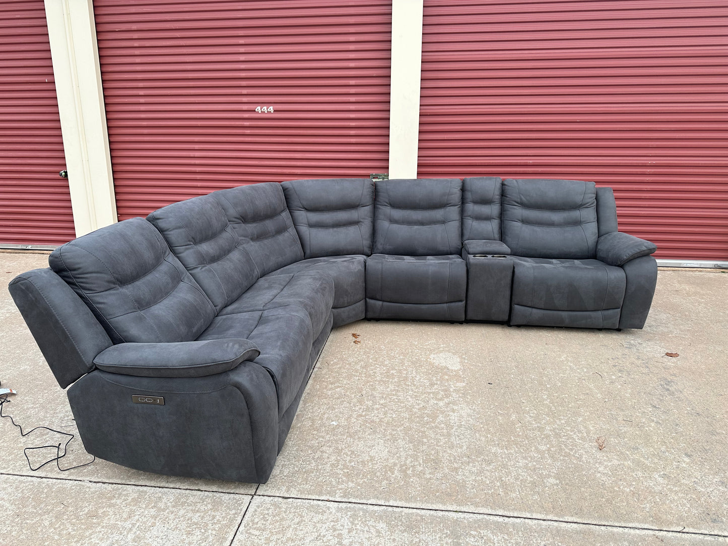 Microsuede Power Reclining Sectional