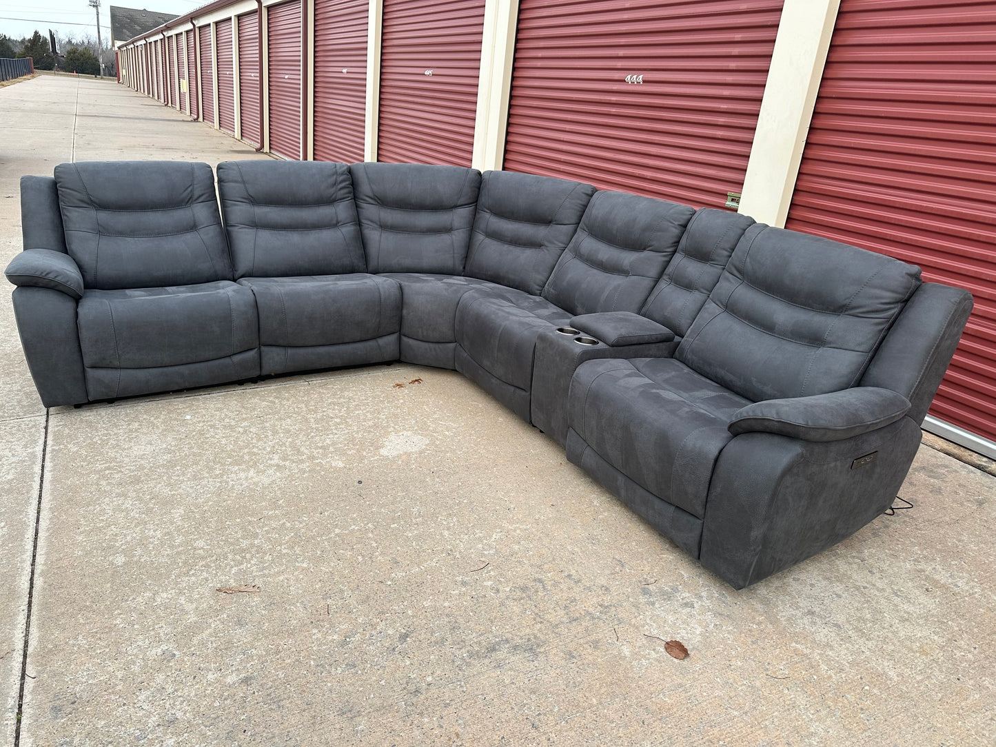 Microsuede Power Reclining Sectional