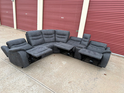 Microsuede Power Reclining Sectional