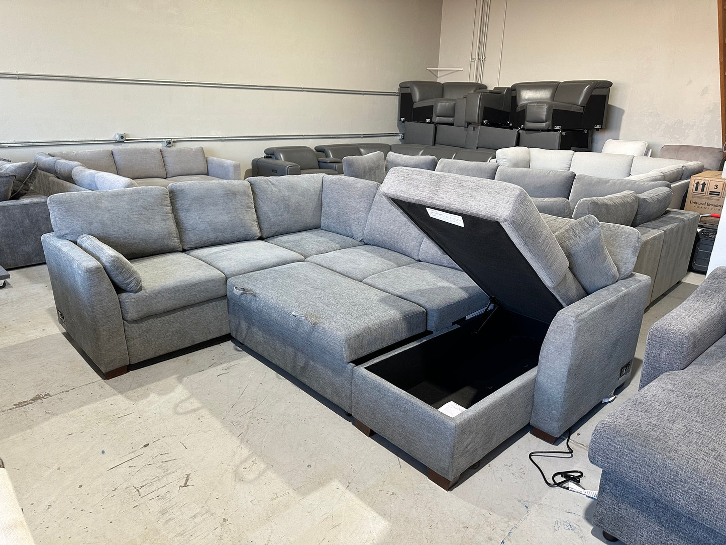 Sleeper Sectional with Reversible Chaise and Storage