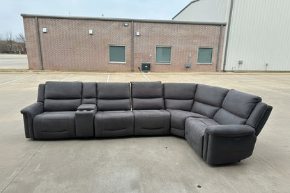 Fabric Power Reclining Sectional with Power Headrests