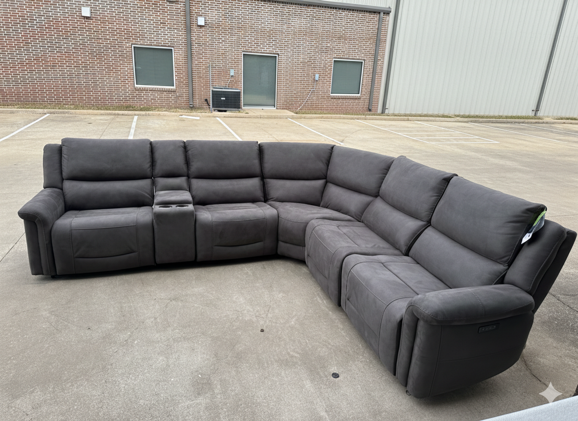 Fabric Power Reclining Sectional with Power Headrests