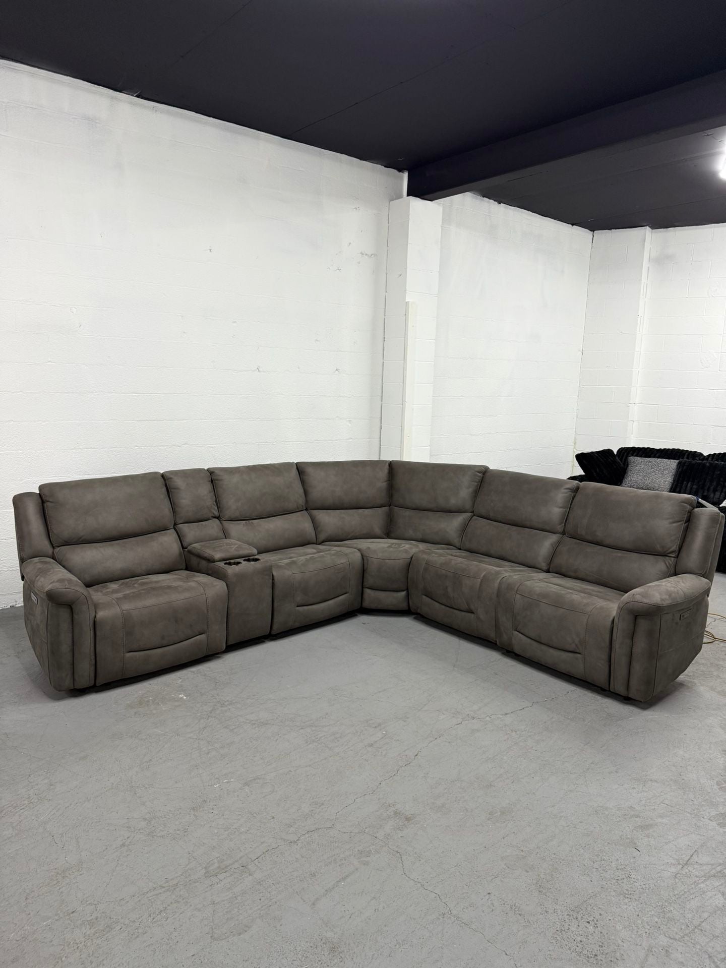 Fabric Power Reclining Sectional with Power Headrests