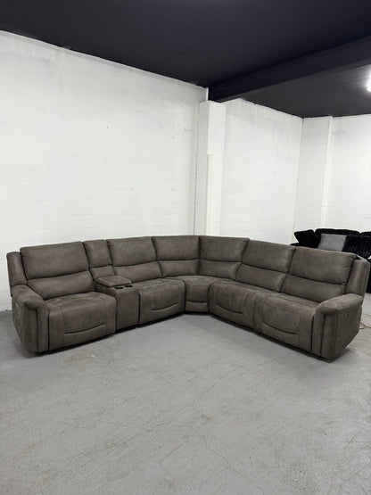 Fabric Power Reclining Sectional with Power Headrests