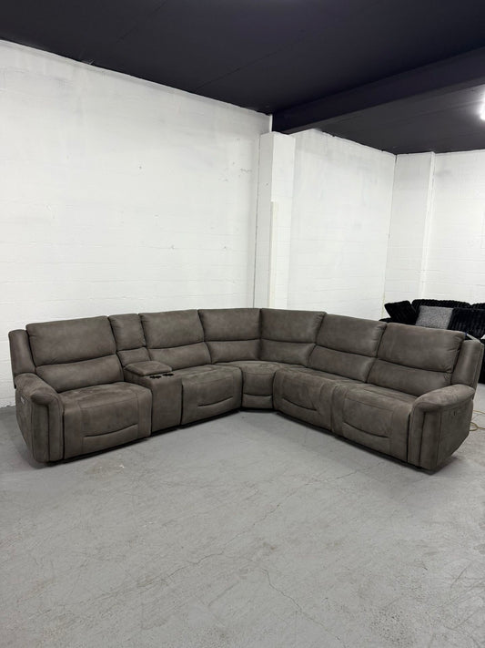 Fabric Power Reclining Sectional with Power Headrests