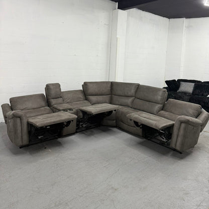 Fabric Power Reclining Sectional with Power Headrests