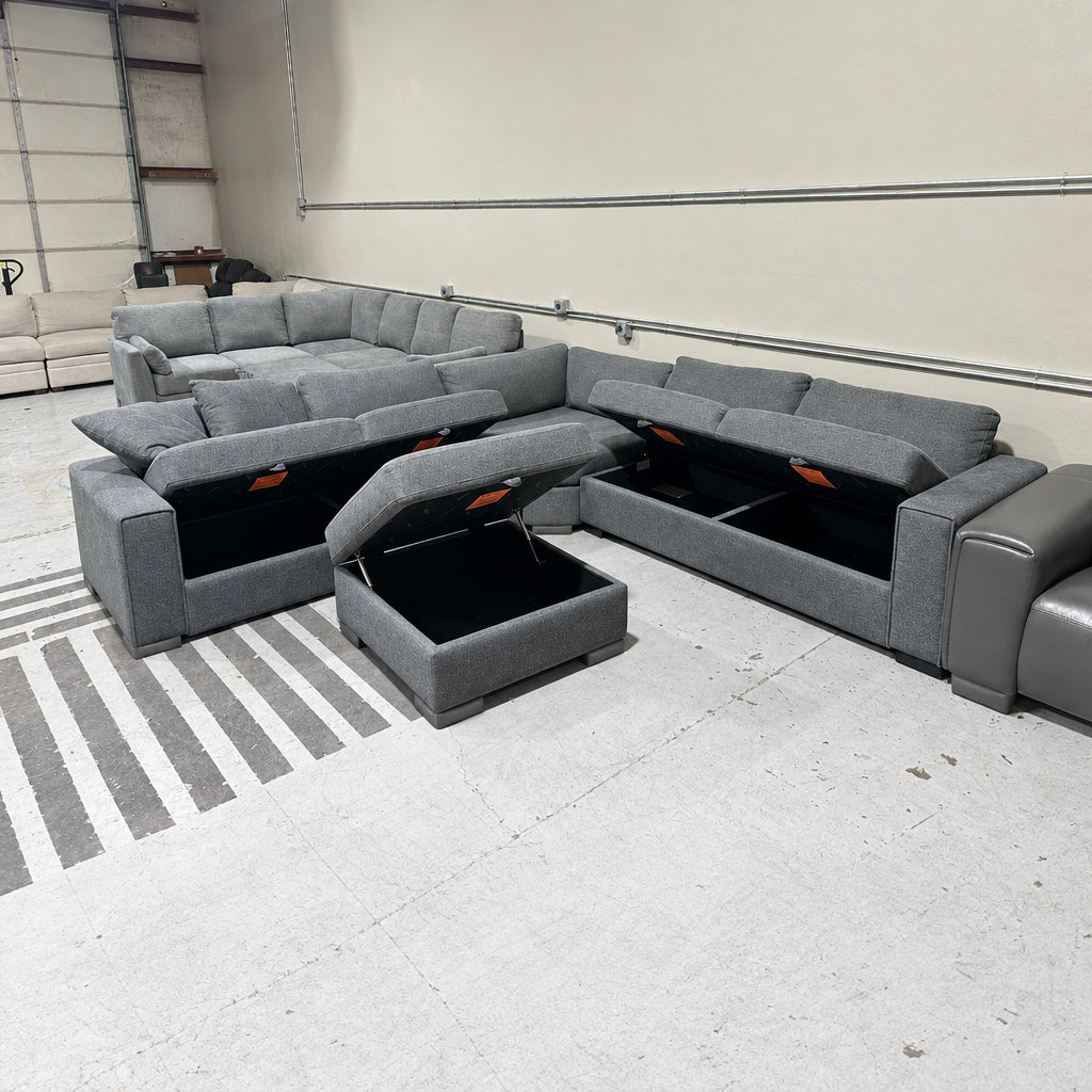 Storage Sectional with Ottoman