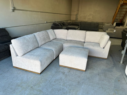 Modular Sectional with Wood Base