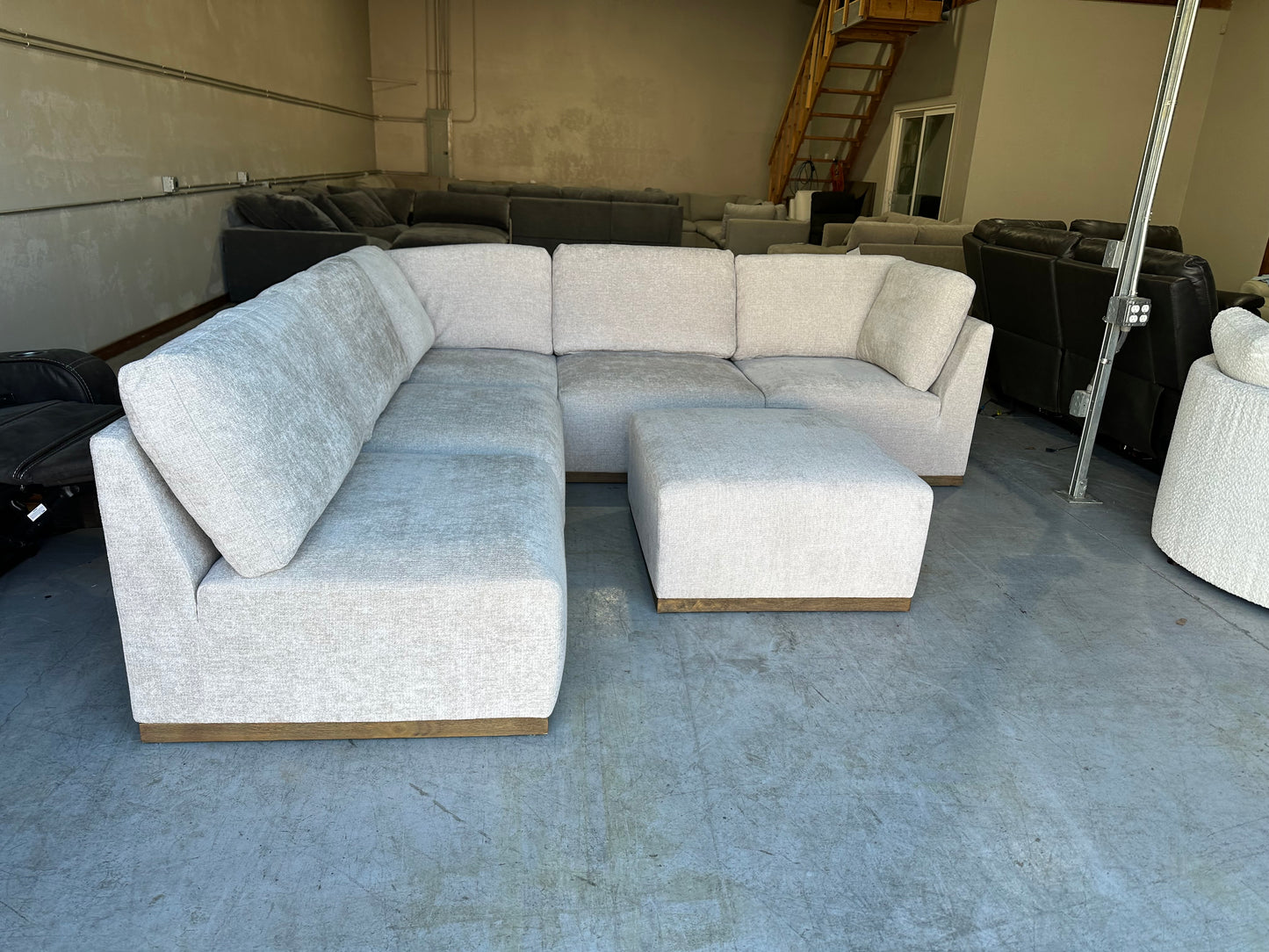 Modular Sectional with Wood Base
