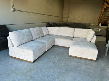 Modular Sectional with Wood Base