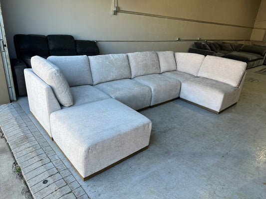Modular Sectional with Wood Base