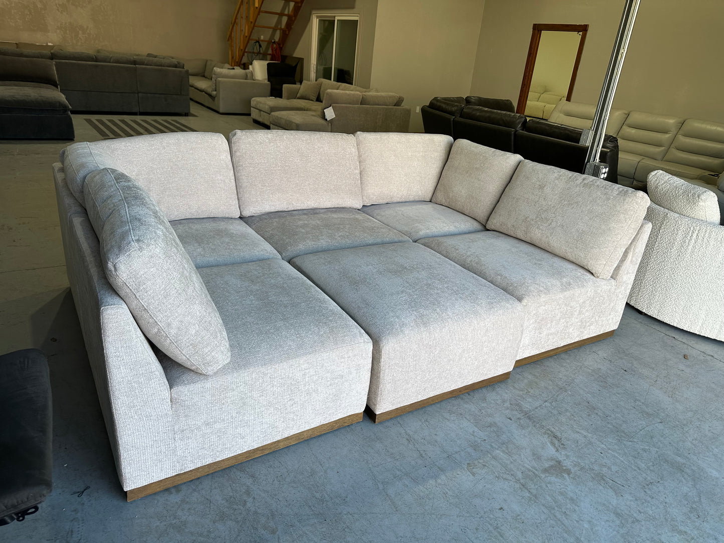 Modular Sectional with Wood Base