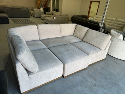 Modular Sectional with Wood Base