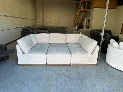Modular Sectional with Wood Base