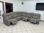 Fabric Power Reclining Sectional with Power Headrest & Power Lumbar