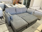 Fabric Sleeper Sofa with Reversible Chaise and Storage