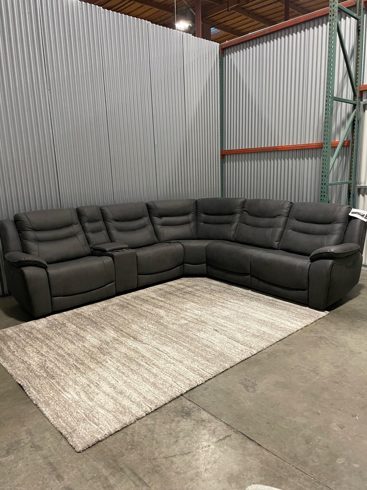 Microsuede Power Reclining Sectional