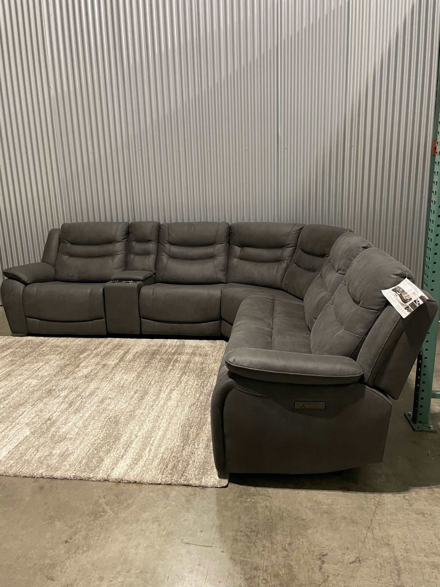 Microsuede Power Reclining Sectional