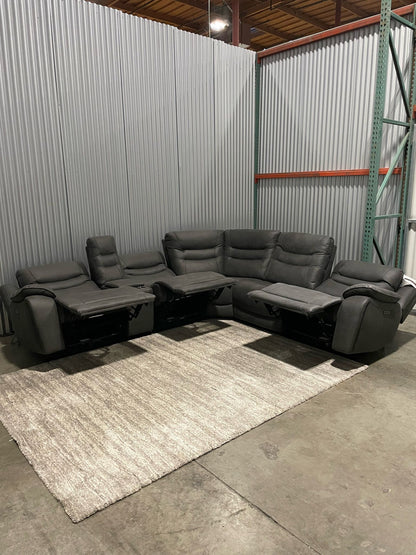 Microsuede Power Reclining Sectional