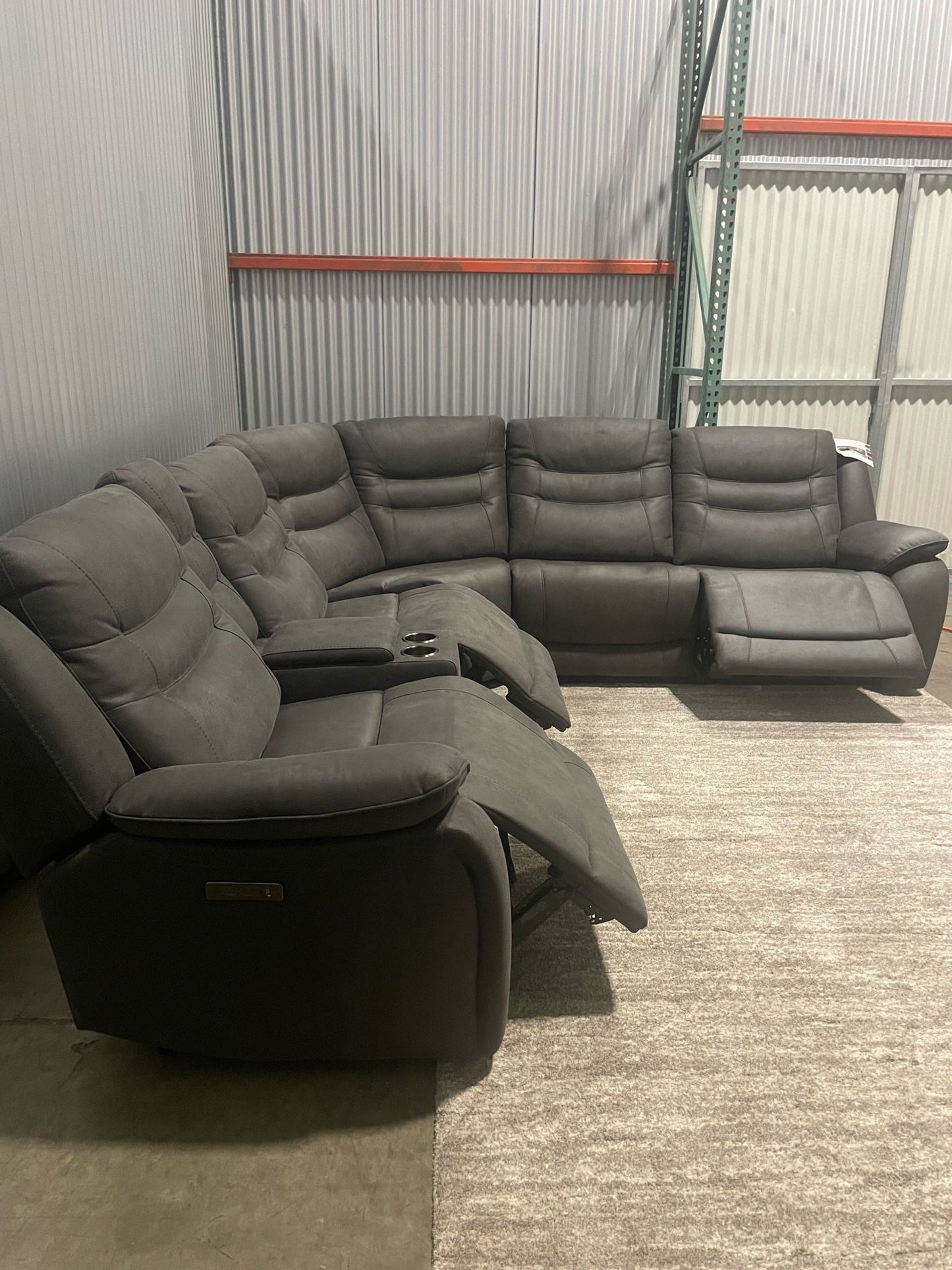 Microsuede Power Reclining Sectional