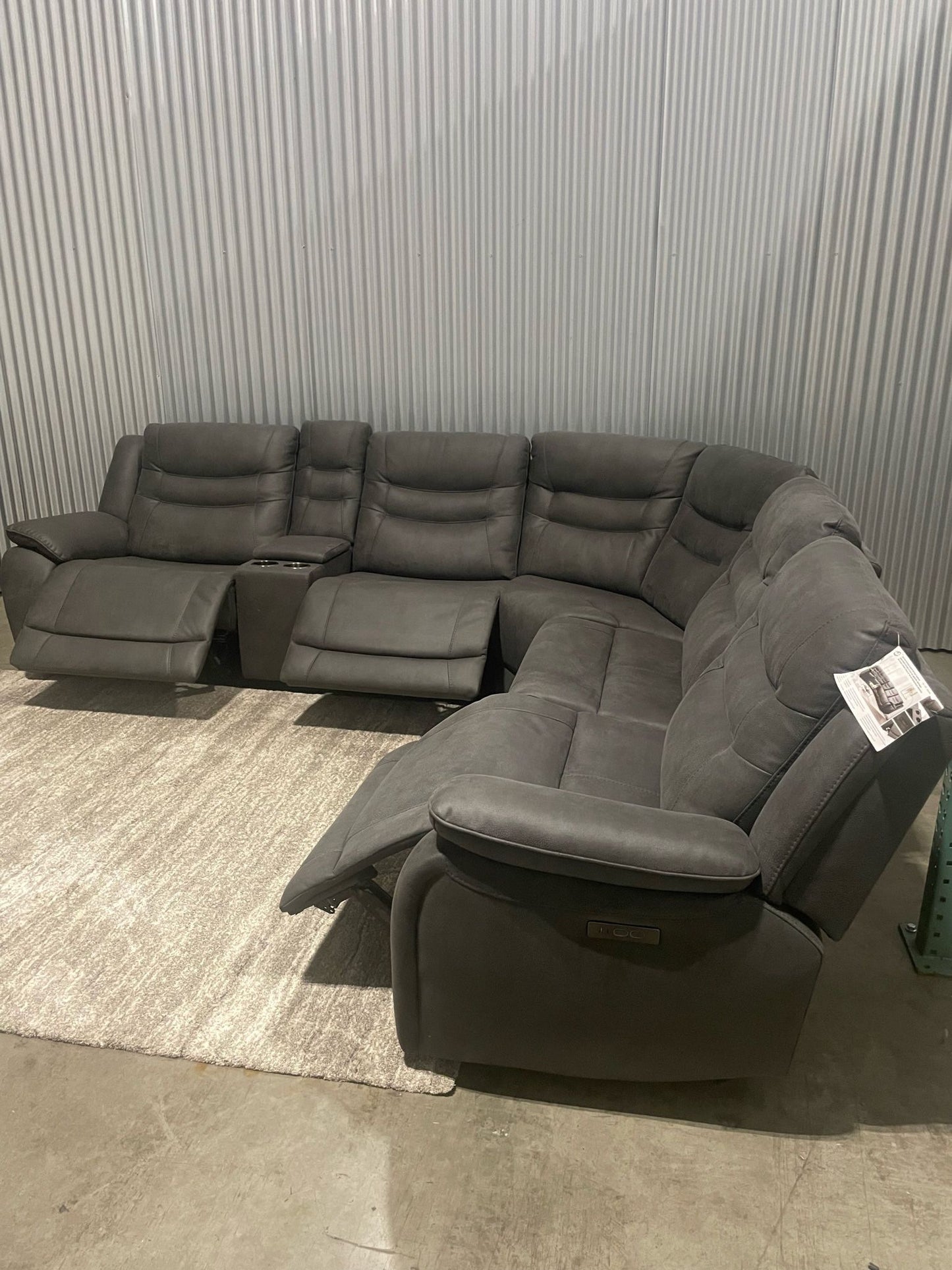 Microsuede Power Reclining Sectional