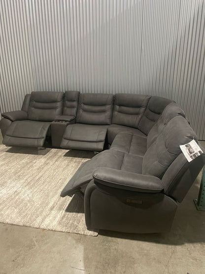 Microsuede Power Reclining Sectional
