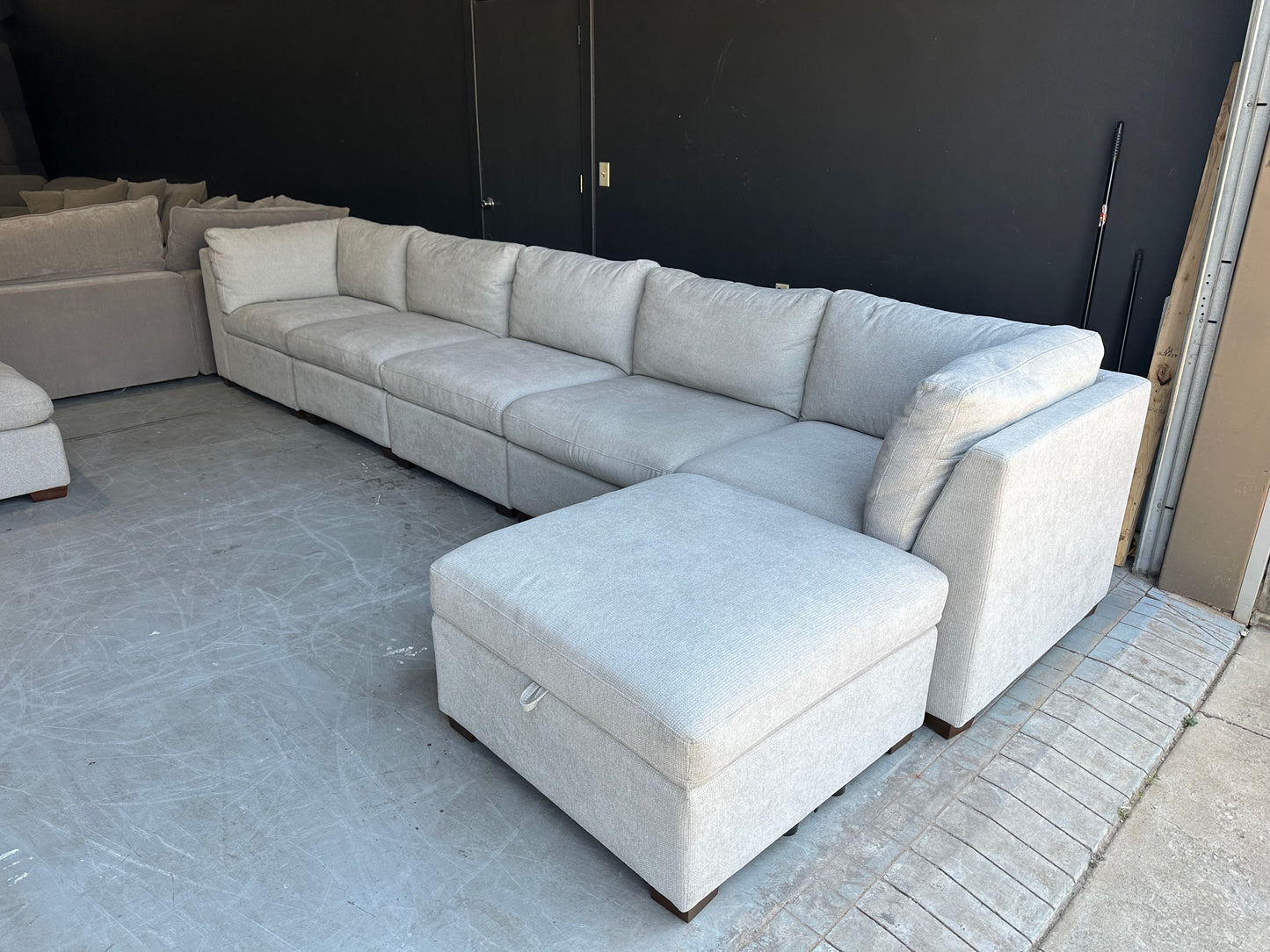 Modular Power Footrest Sectional with Storage Ottoman