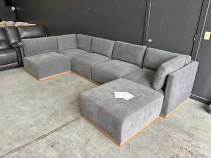 Modular Sectional with Wood Base