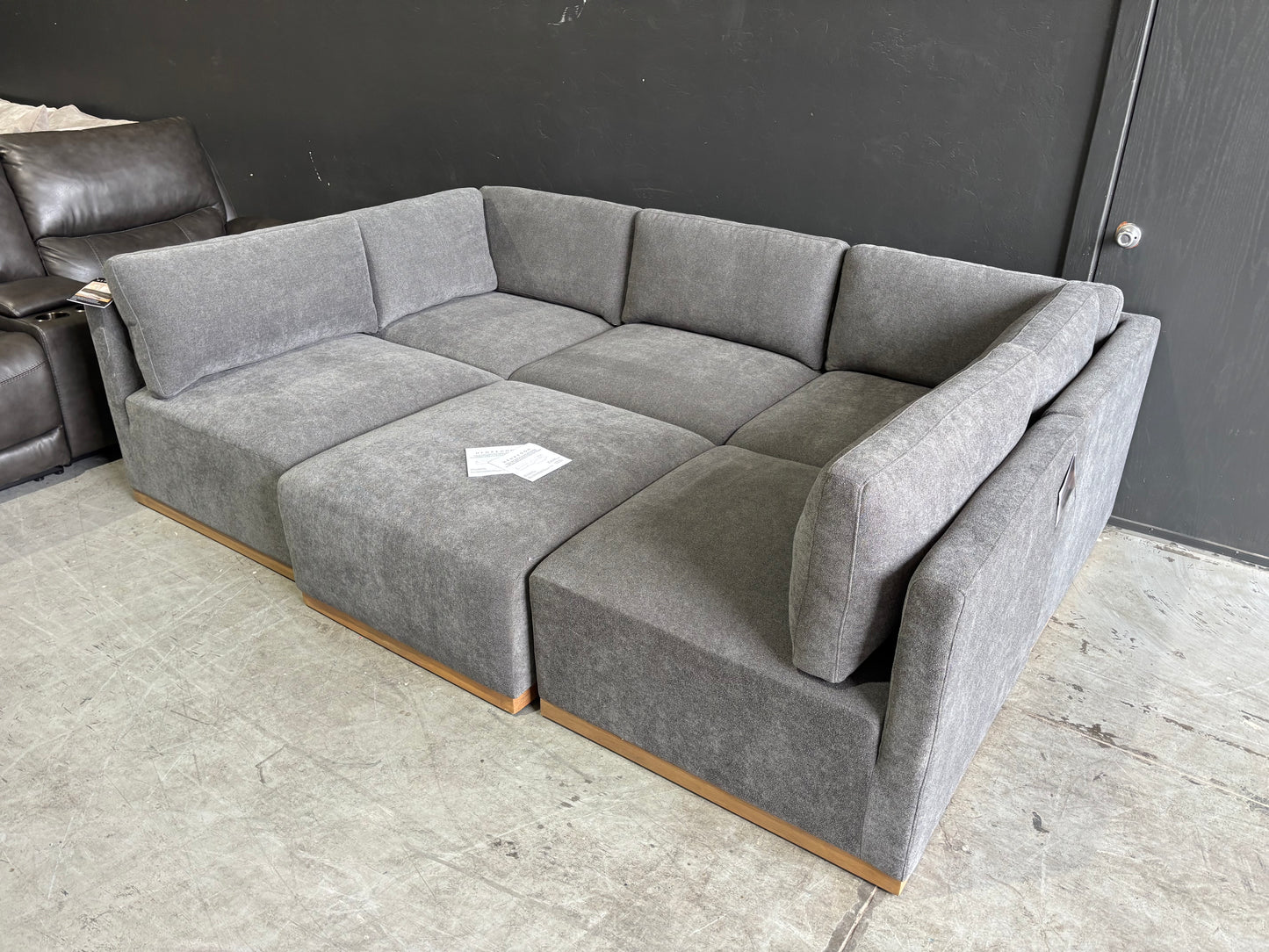 Modular Sectional with Wood Base