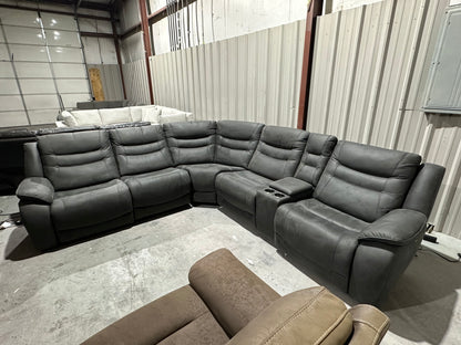 Microsuede Power Reclining Sectional