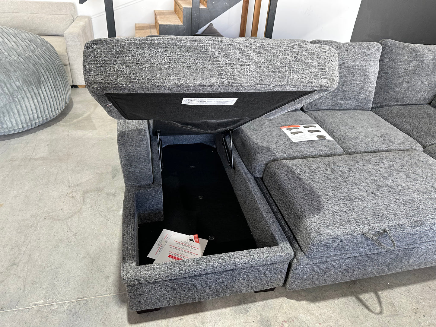 Sleeper Sectional with Reversible Chaise and Storage