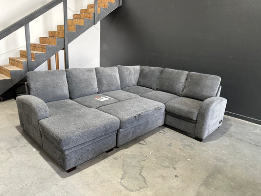 Sleeper Sectional with Reversible Chaise and Storage