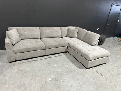 Fabric Sectional with Power Footrest