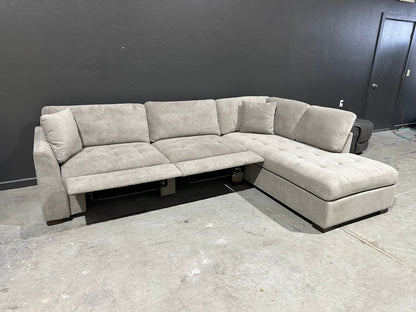 Fabric Sectional with Power Footrest