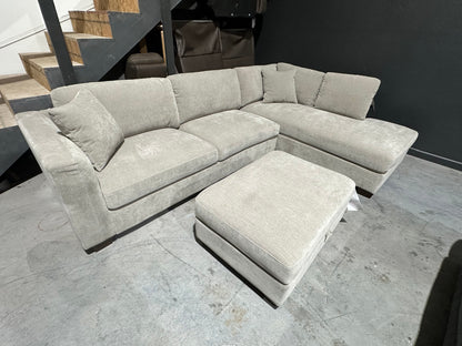 Bumper Sectional with Storage Ottoman