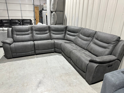 Microsuede Power Reclining Sectional