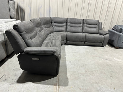Microsuede Power Reclining Sectional