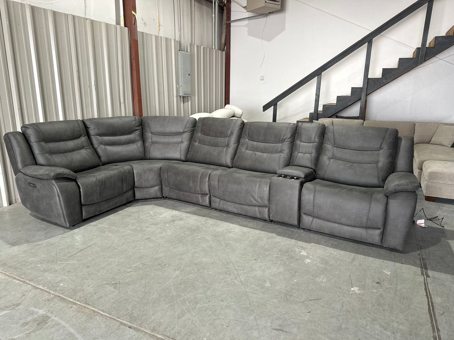 Microsuede Power Reclining Sectional