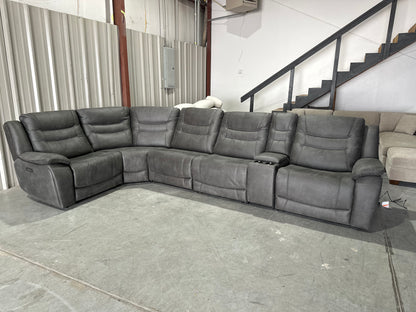 Microsuede Power Reclining Sectional
